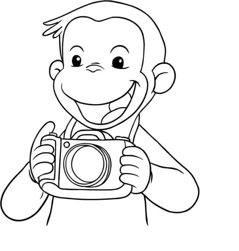 Curious George druckbare einfach