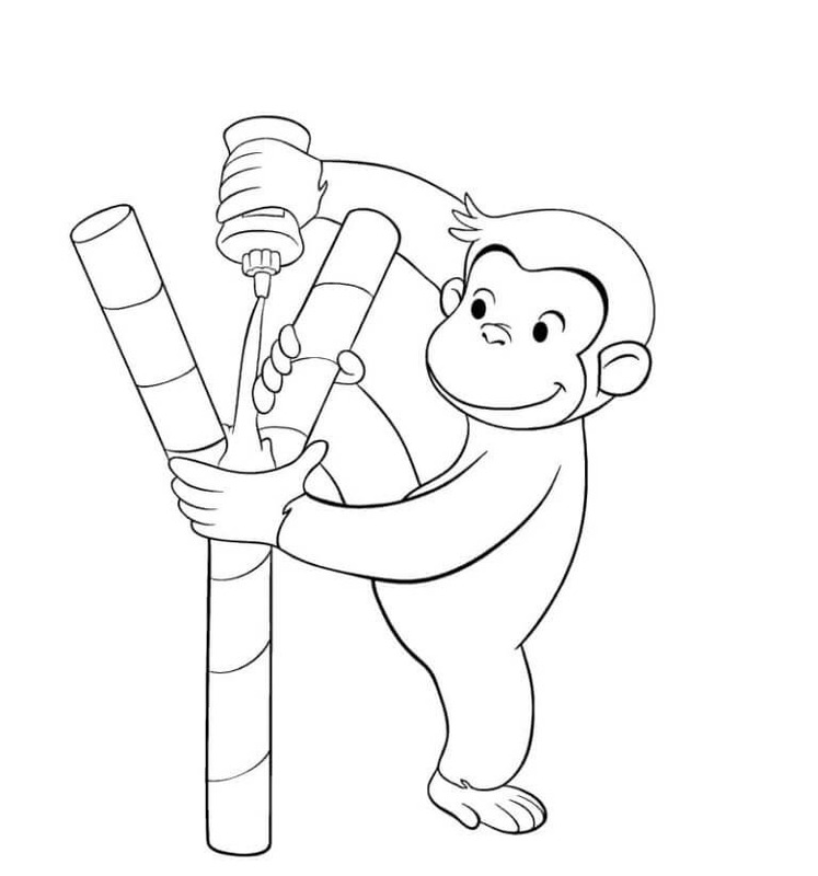 Curious George druckbare schlicht