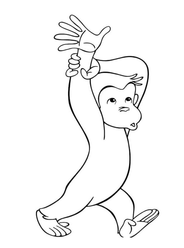 Curious George zum Ausdrucken für Kinder