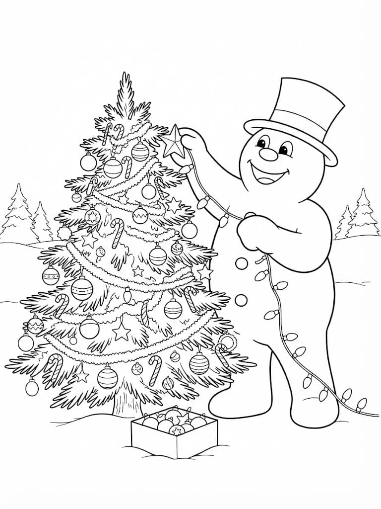 Druckbare Frosty der Schneemann
