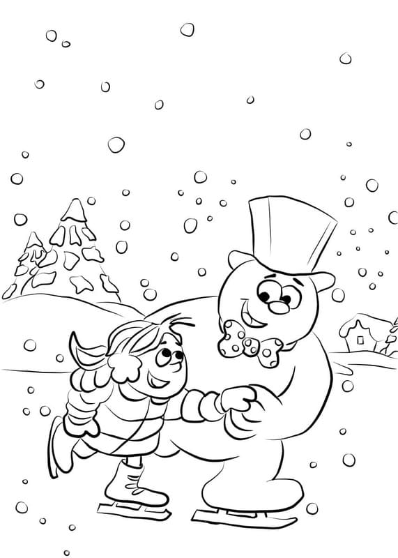 Frosty der Schneemann kostenlos für Kinder