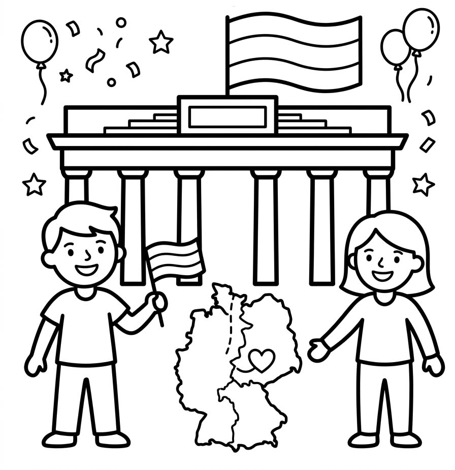 Kostenlos druckbare Tag der Deutschen Einheit