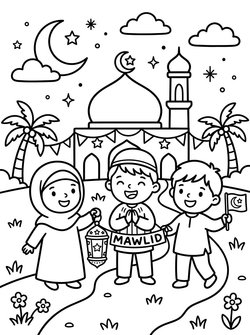 Mawlid druckbare für Kinder