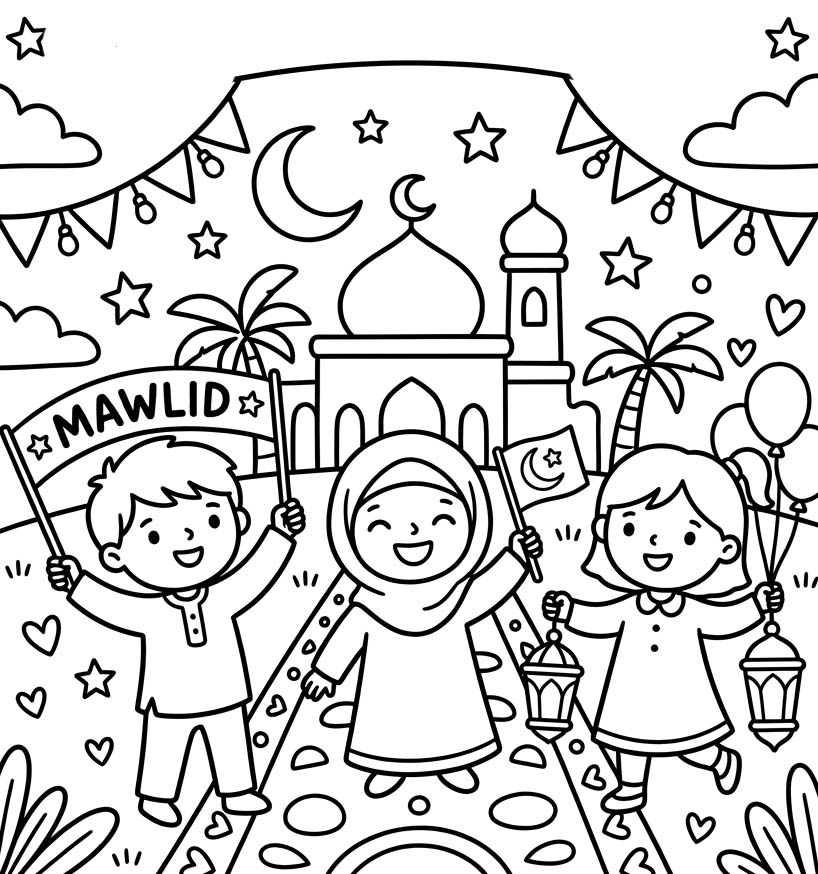 Mawlid coloring pages