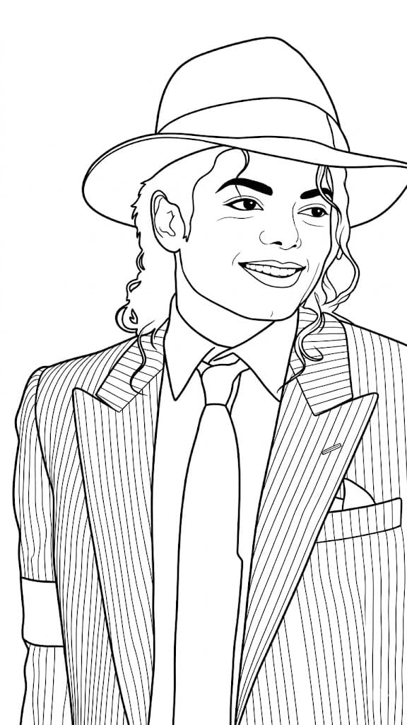Michael Jackson zum Ausdrucken für Kinder