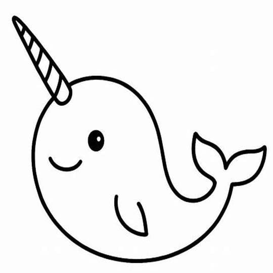 Narwal zum Ausdrucken