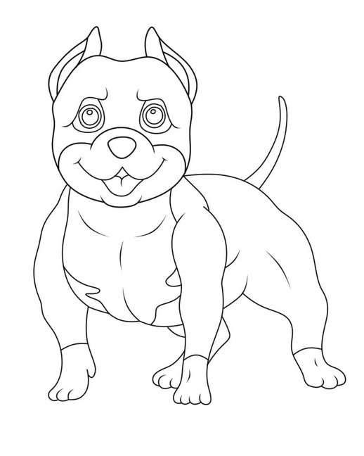 Pitbull druckbare einfach