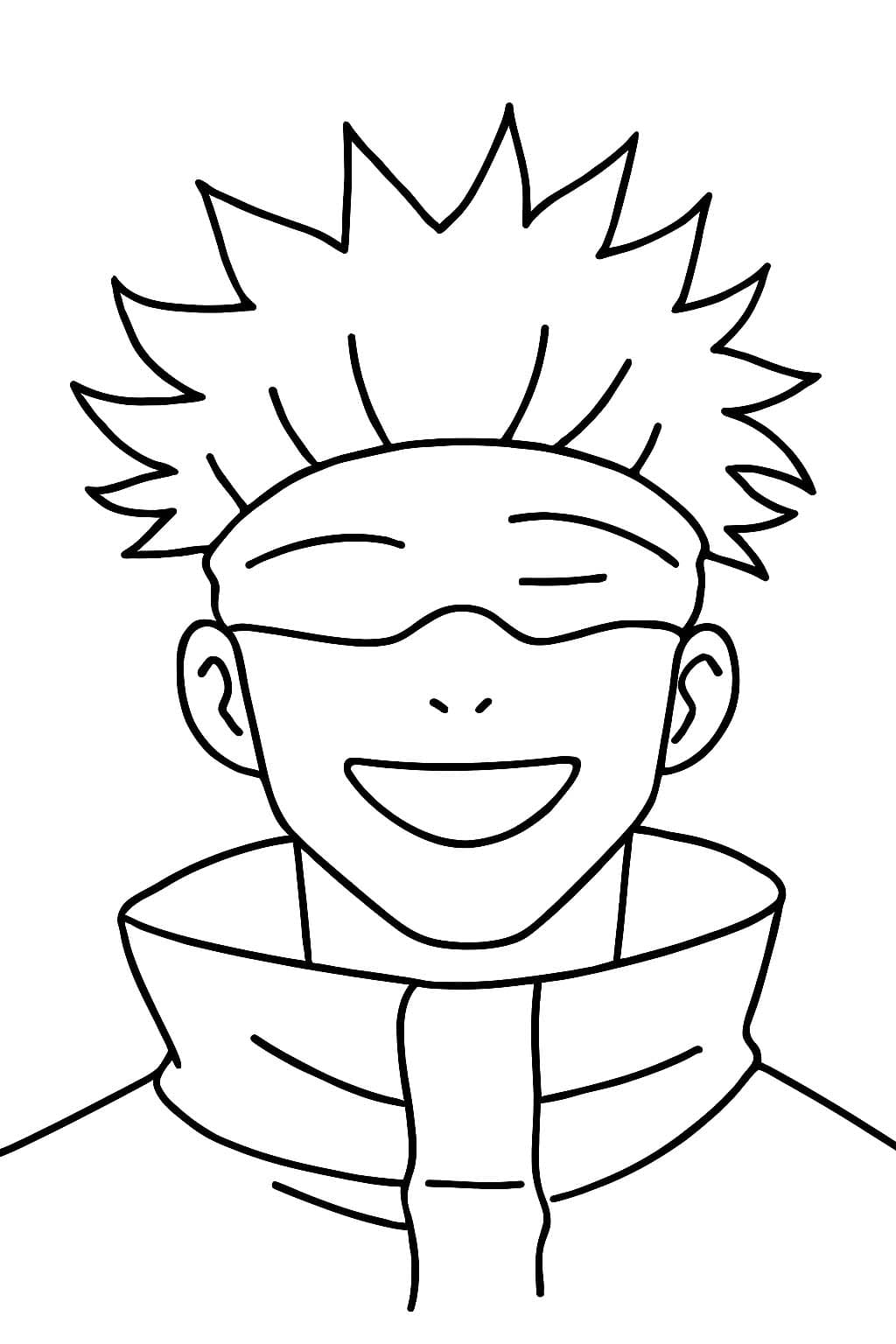 Satoru Gojo druckbare einfach