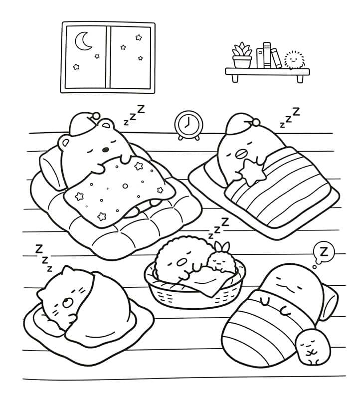 Sumikko Gurashi druckbare für Kinder