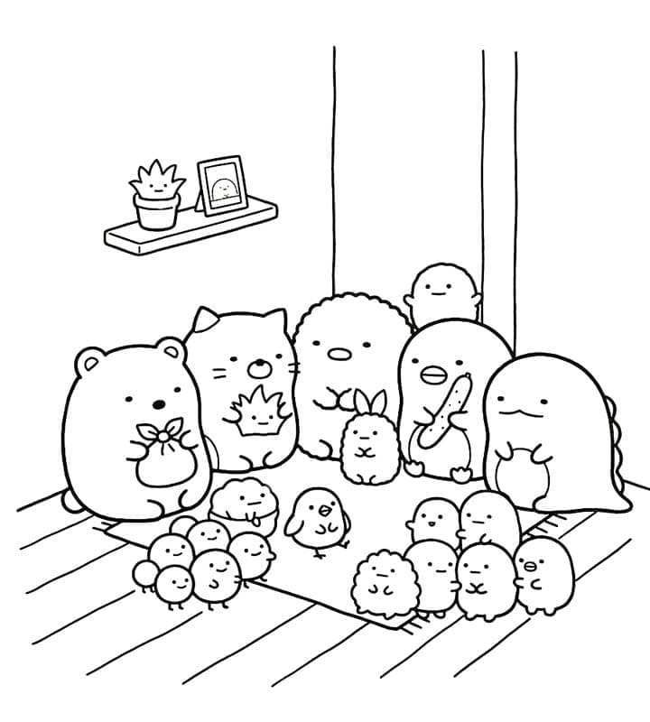 Sumikko Gurashi zum Ausdrucken