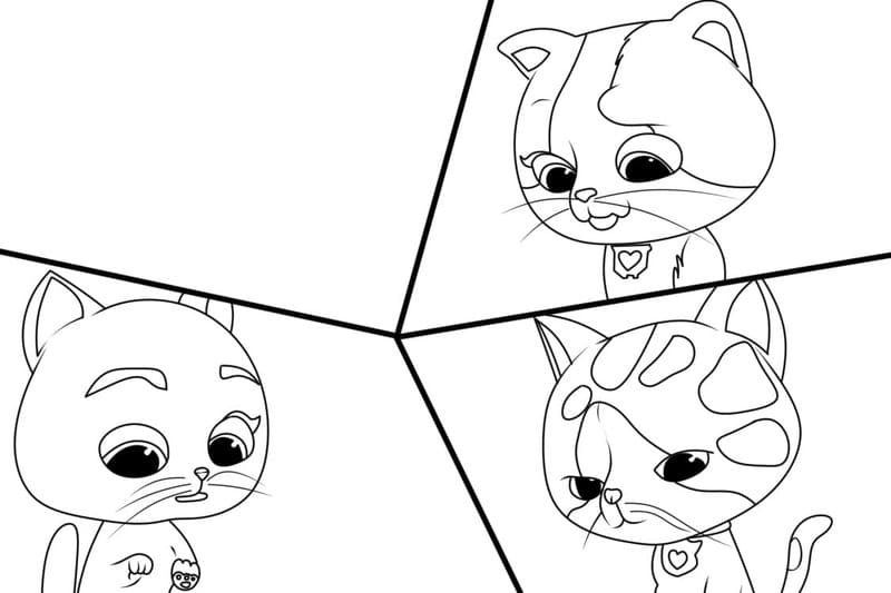 Superkitties zum Ausdrucken