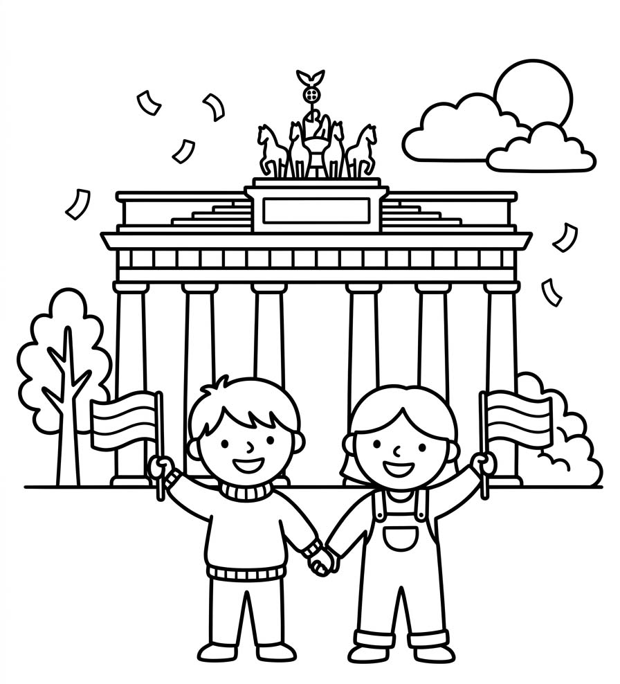 Tag der Deutschen Einheit druckbare für Kinder