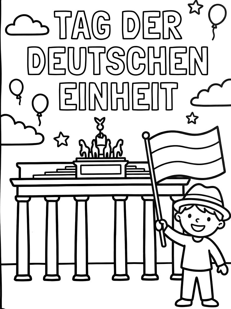Tag der Deutschen Einheit druckbare schlicht