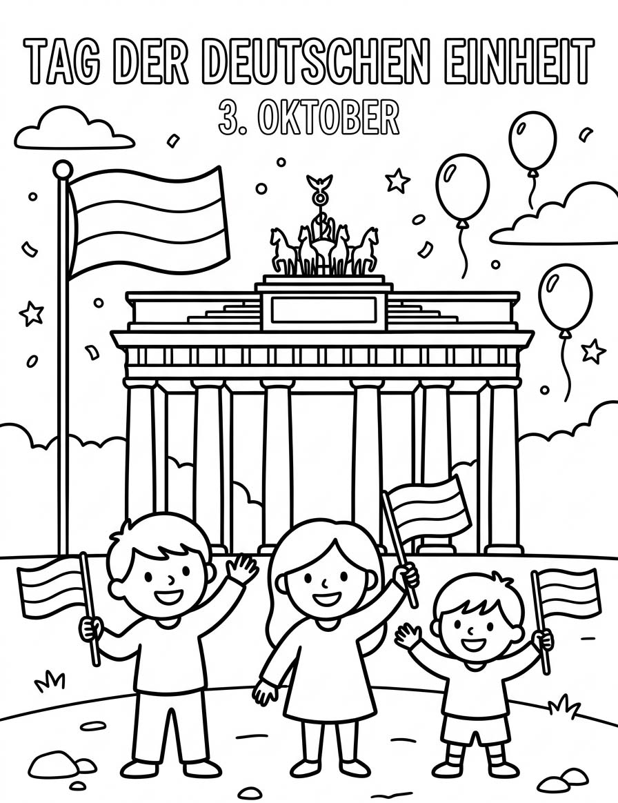 Tag der Deutschen Einheit kostenlos druckbare basisch