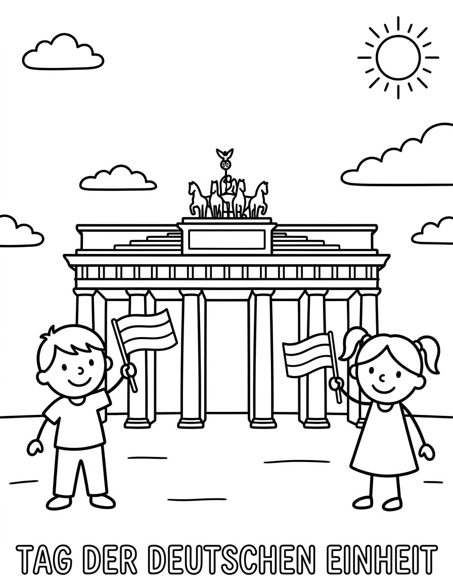 Tag der Deutschen Einheit kostenlos druckbare für Kinder