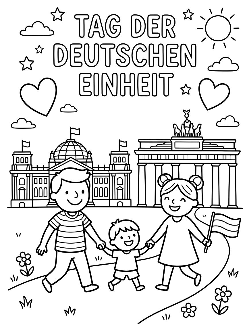 Tag der Deutschen Einheit kostenlos schlicht