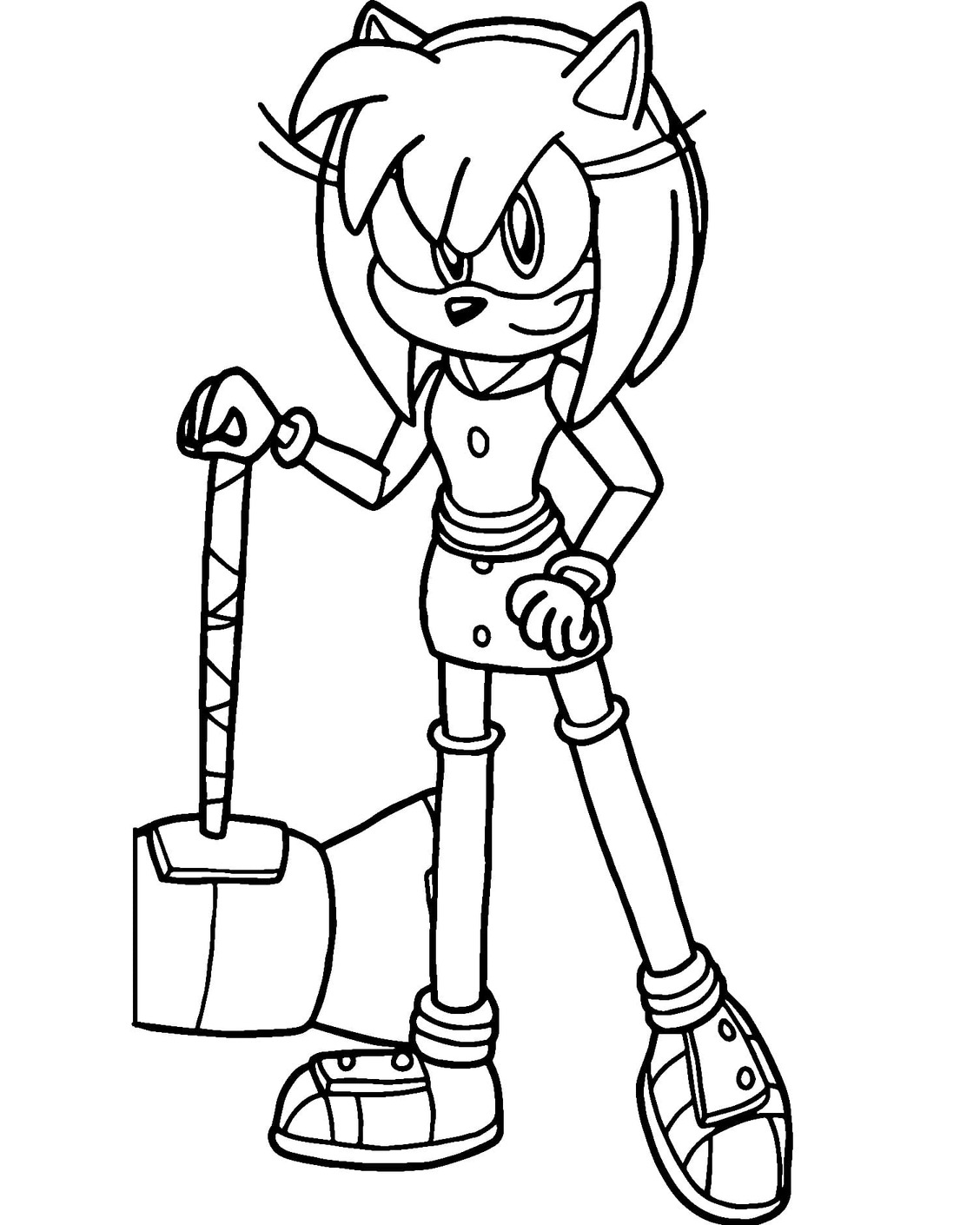 Zeichne Amy Rose druckbare für Kinder