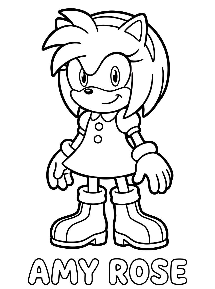 Amy Rose ausmalbilder