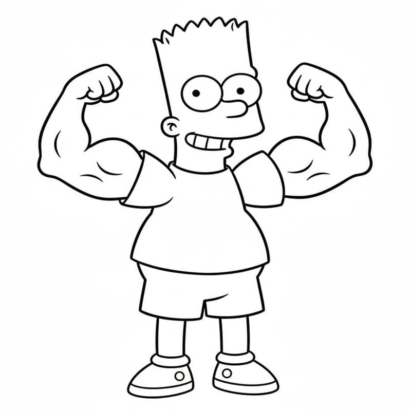 Zeichne Bart Simpson basisch