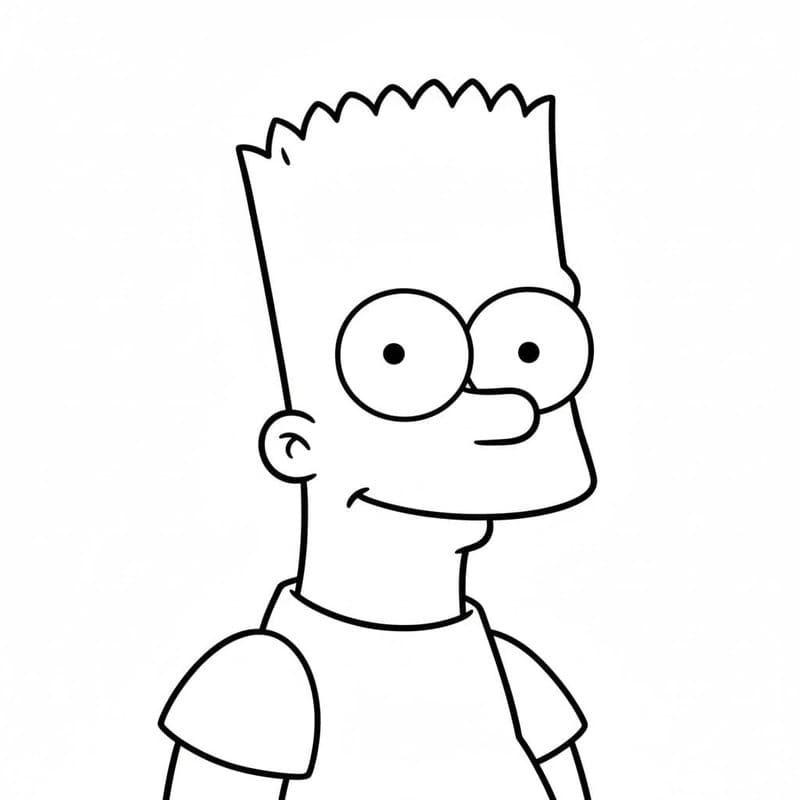 Zeichne Bart Simpson einfach