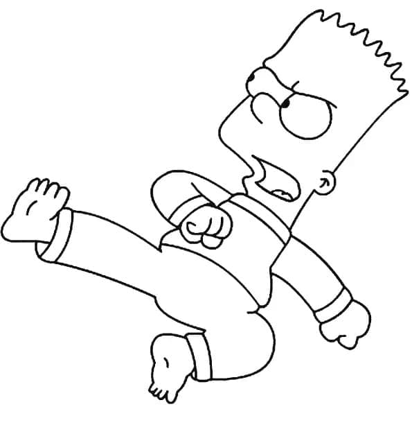 Zeichne Bart Simpson kostenlos druckbare