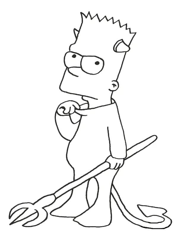 Zeichne Bart Simpson kostenlos druckbare einfach
