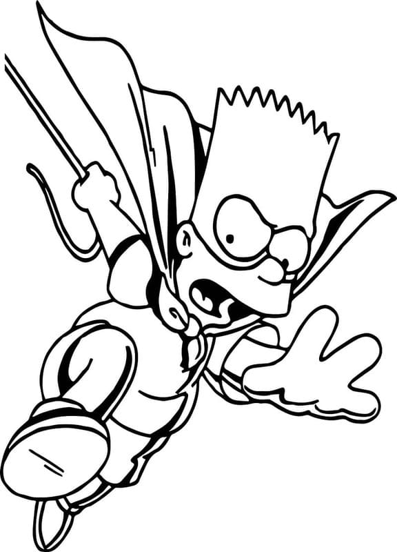 Zeichne Bart Simpson schlicht