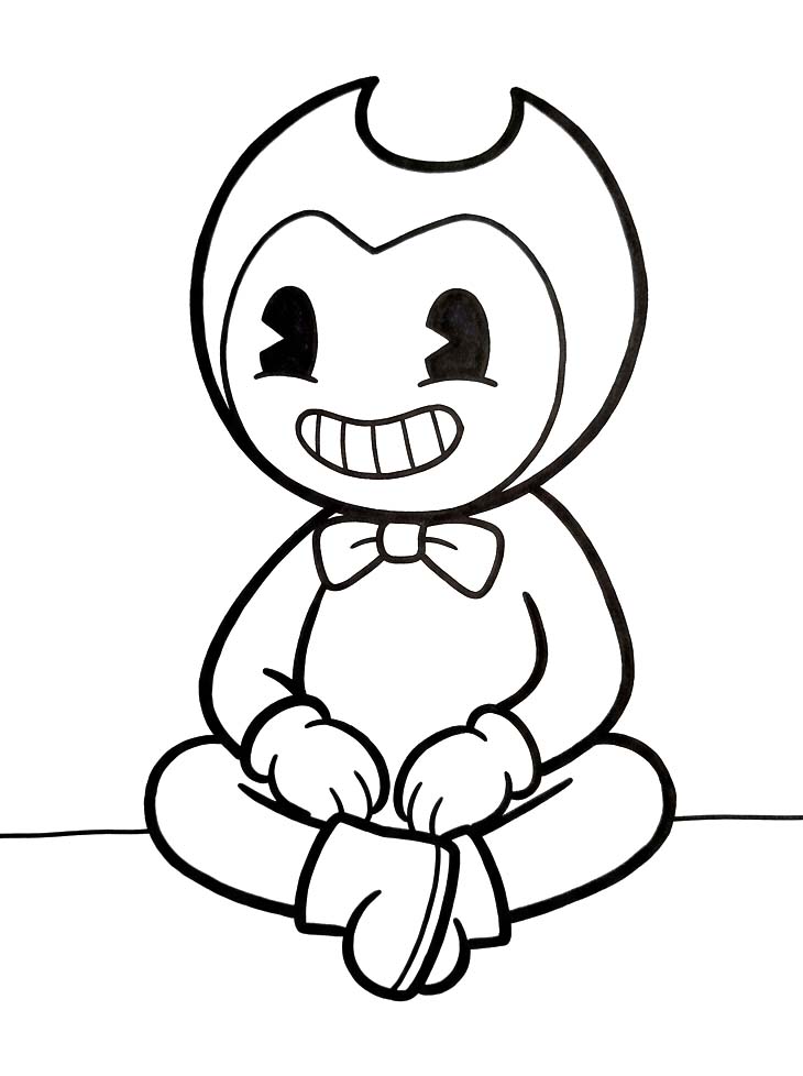 Zeichne Bendy zum Ausdrucken