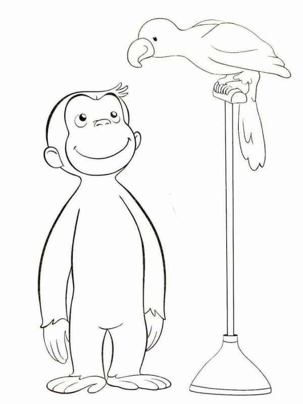 Zeichne Curious George einfach