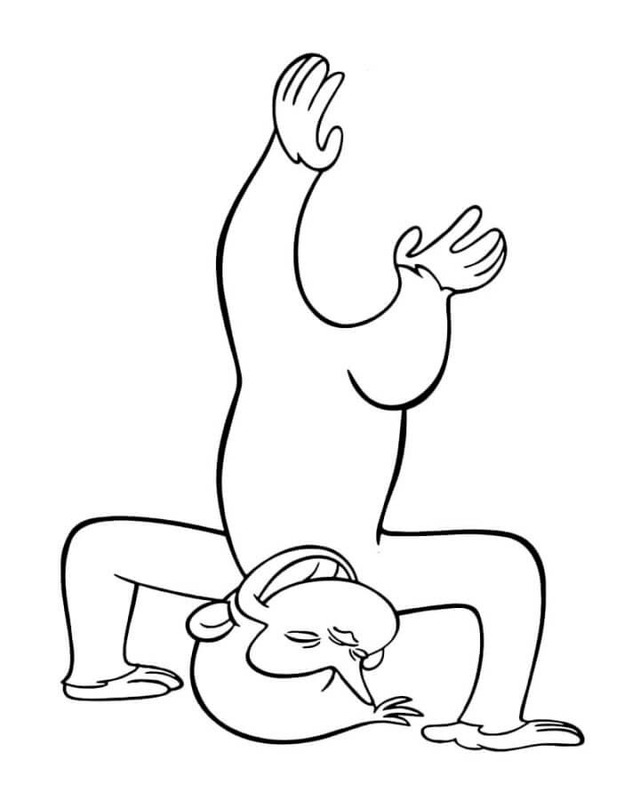 Zeichne Curious George kostenlos druckbare einfach