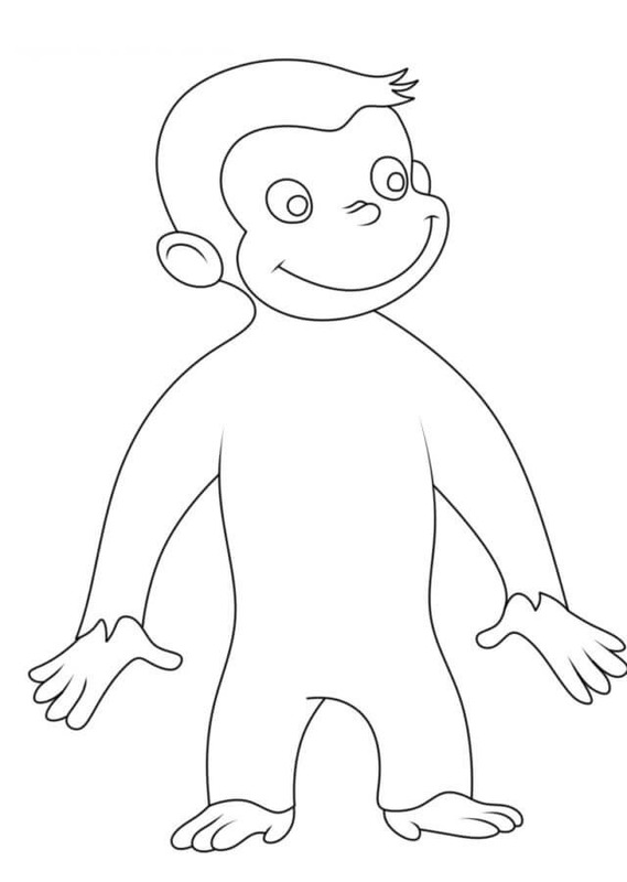Zeichne Curious George kostenlos einfach