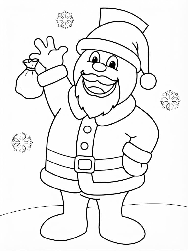 Zeichne Frosty der Schneemann basisch