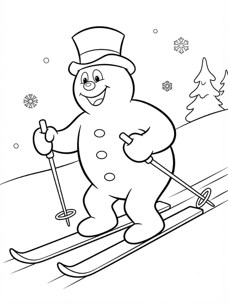 Zeichne Frosty der Schneemann einfach