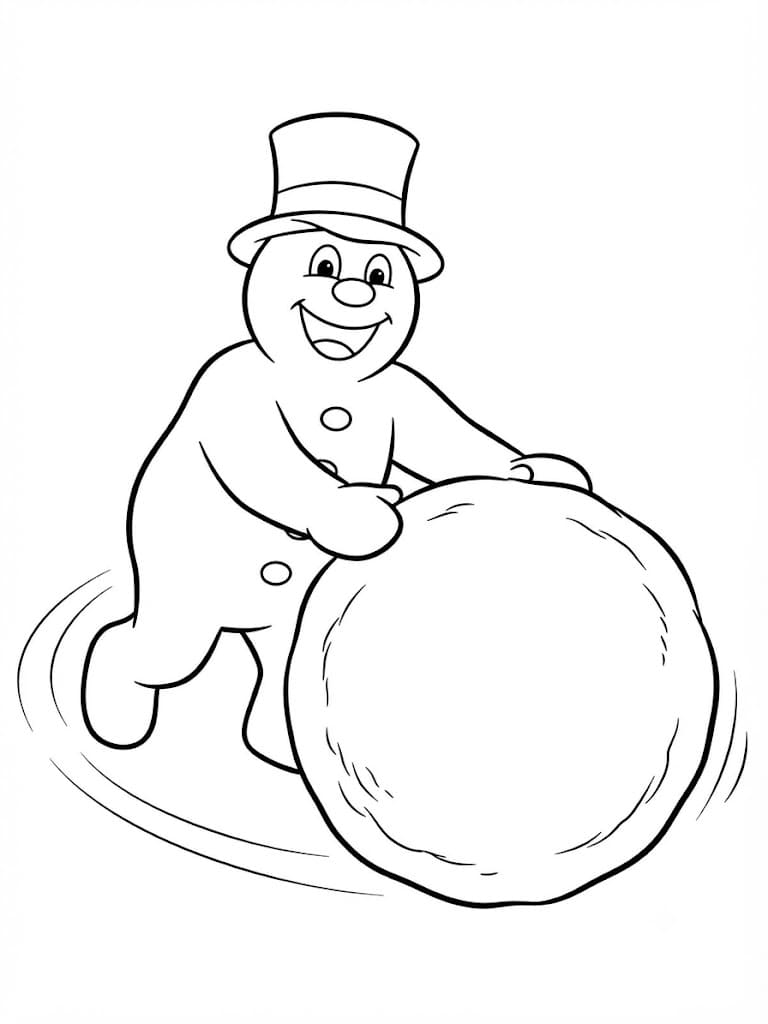 Zeichne Frosty der Schneemann für Kinder