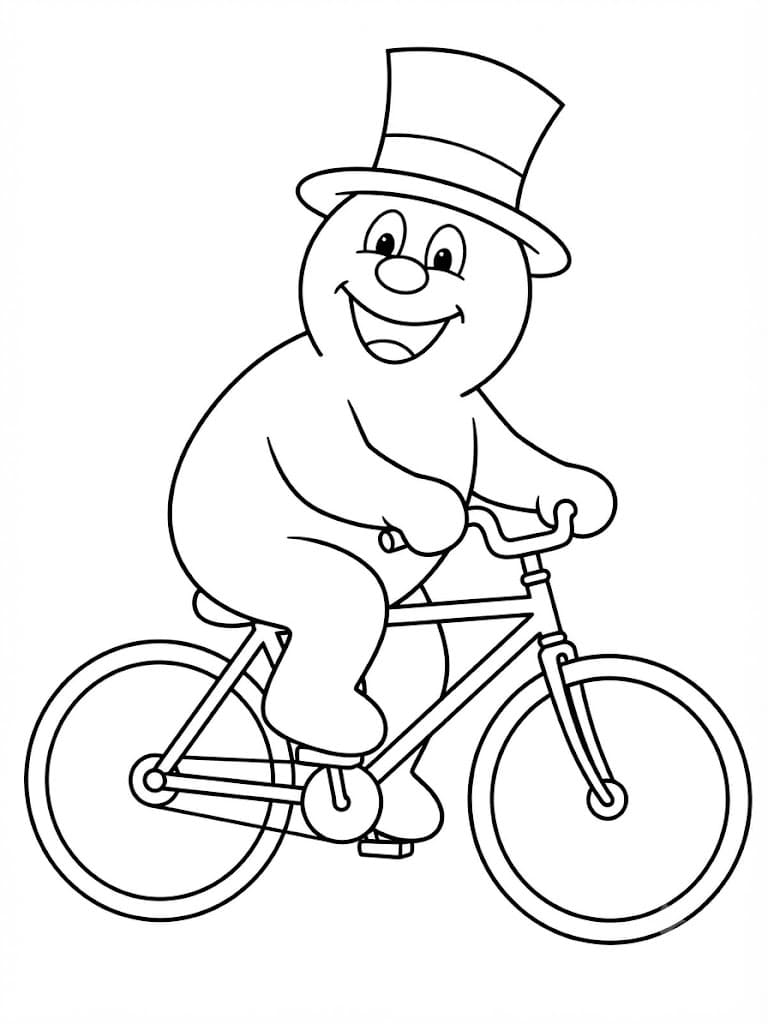Zeichne Frosty der Schneemann kostenlos für Kinder