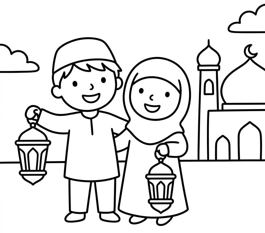 Zeichne Mawlid für Kinder