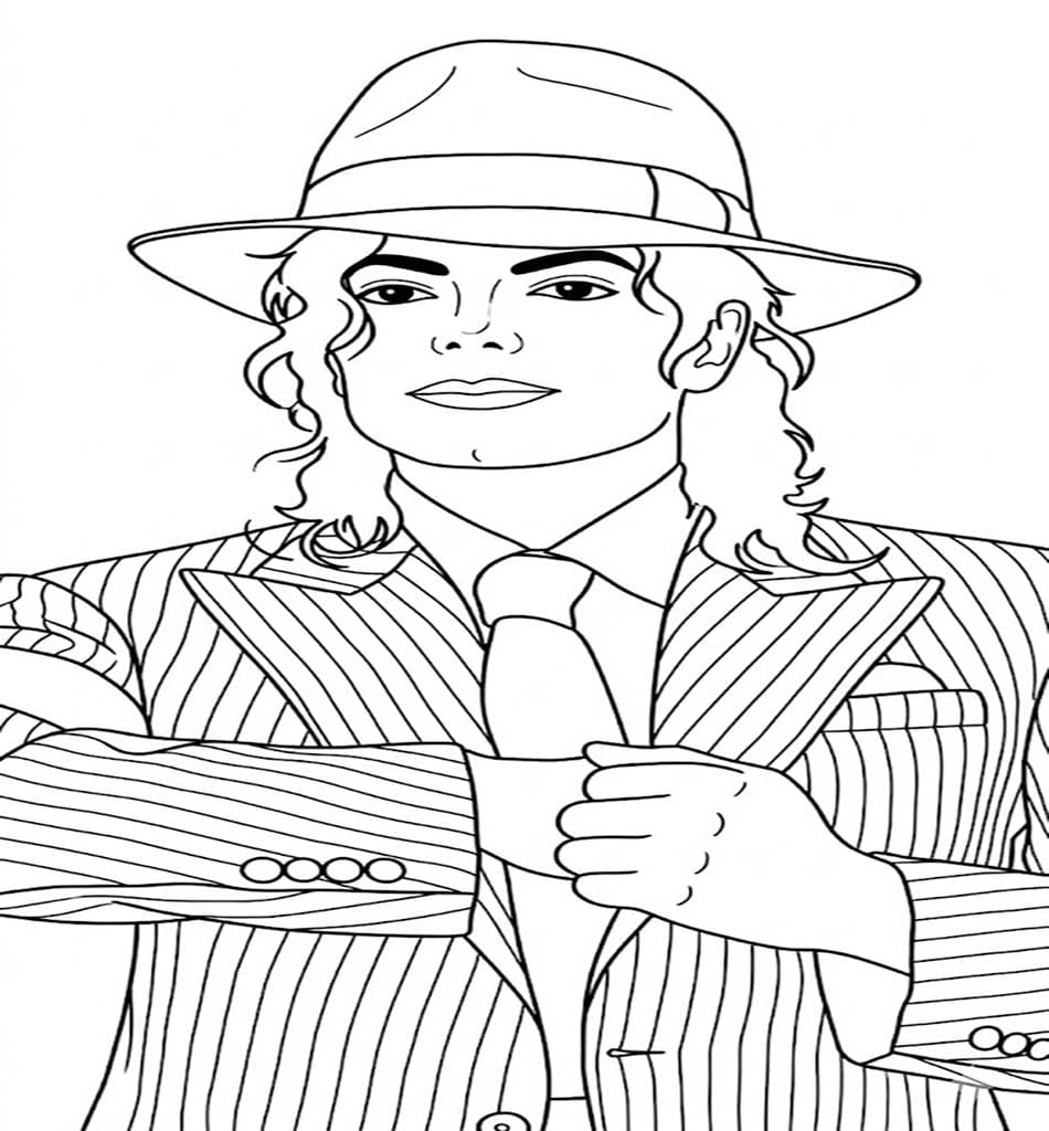 Zeichne Michael Jackson druckbare