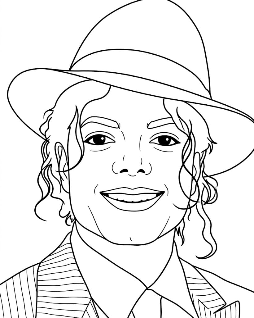 Zeichne Michael Jackson für Kinder