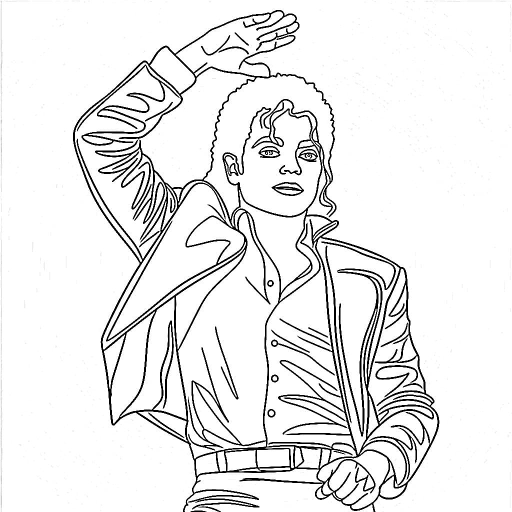 Zeichne Michael Jackson kostenlos druckbare einfach