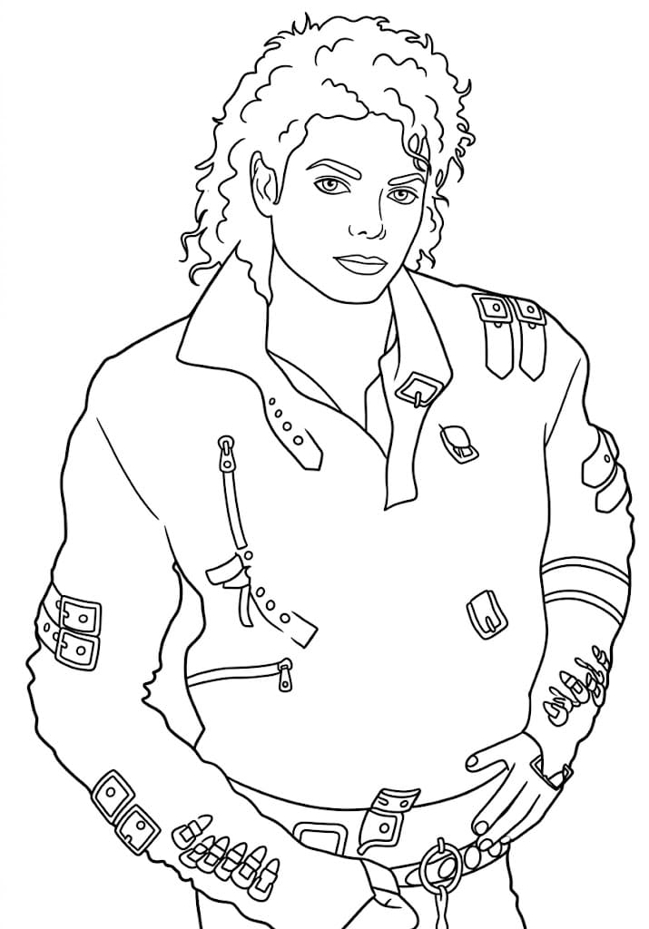 Zeichne Michael Jackson kostenlos schlicht