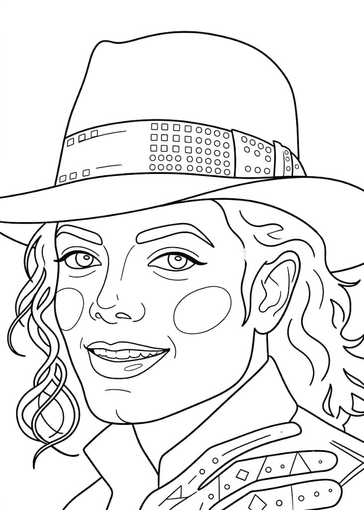 Zeichne Michael Jackson schlicht