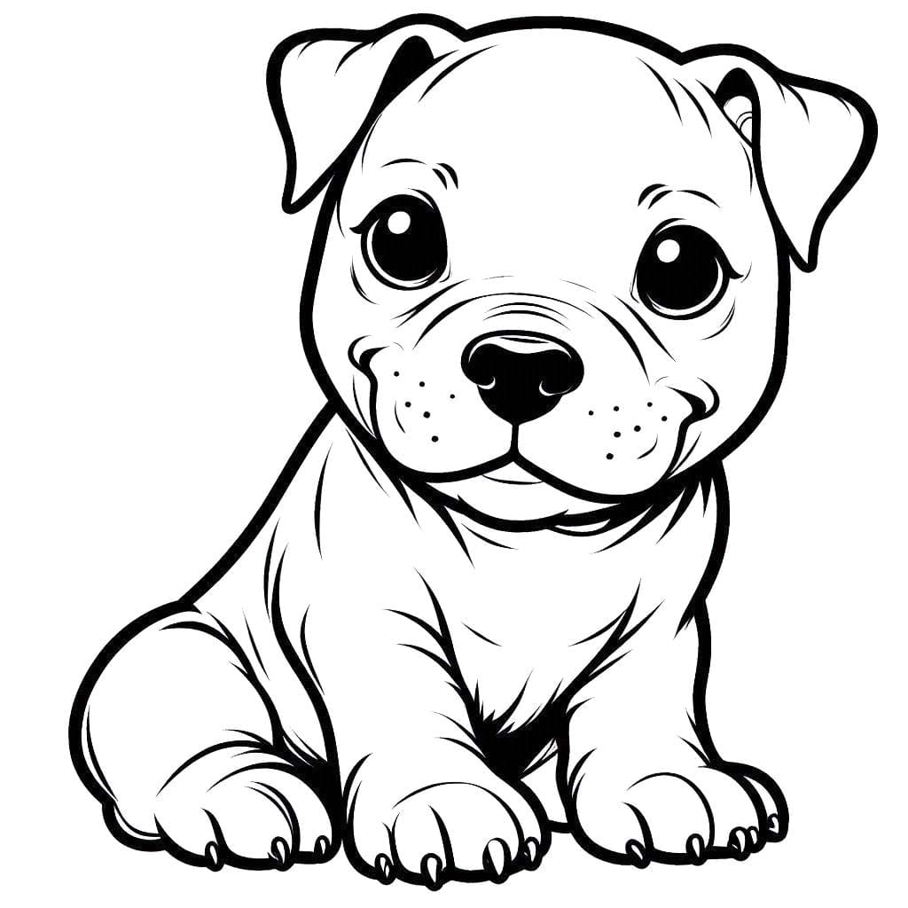 Zeichne Pitbull einfach