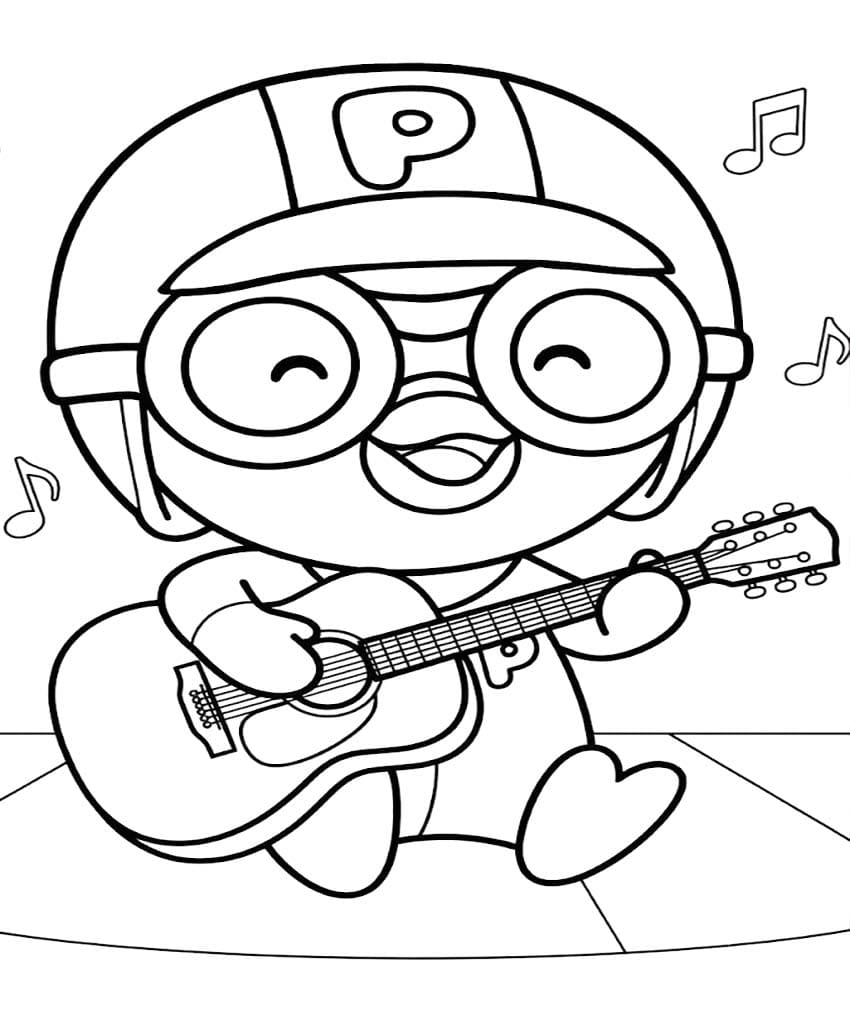 Zeichne Pororo druckbare