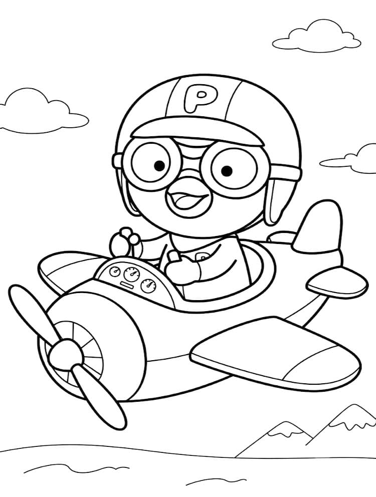 Zeichne Pororo kostenlos druckbare