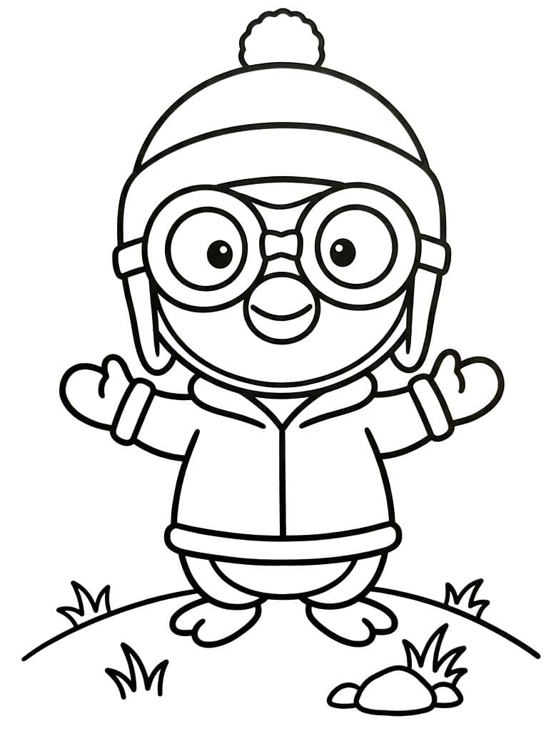 Zeichne Pororo kostenlos druckbare einfach