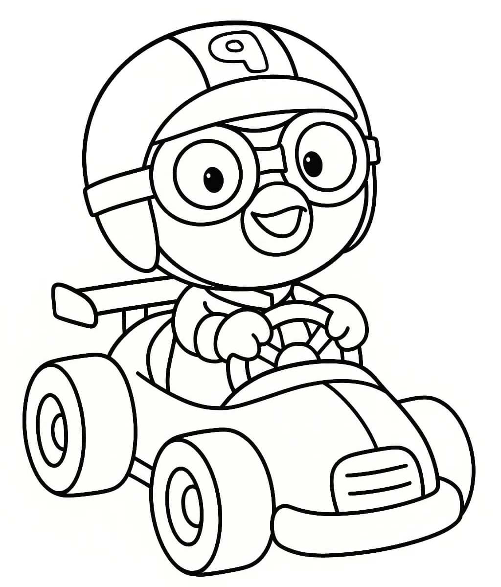 Zeichne Pororo kostenlos druckbare schlicht