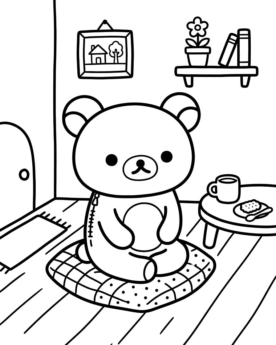 Zeichne Rilakkuma druckbare basisch