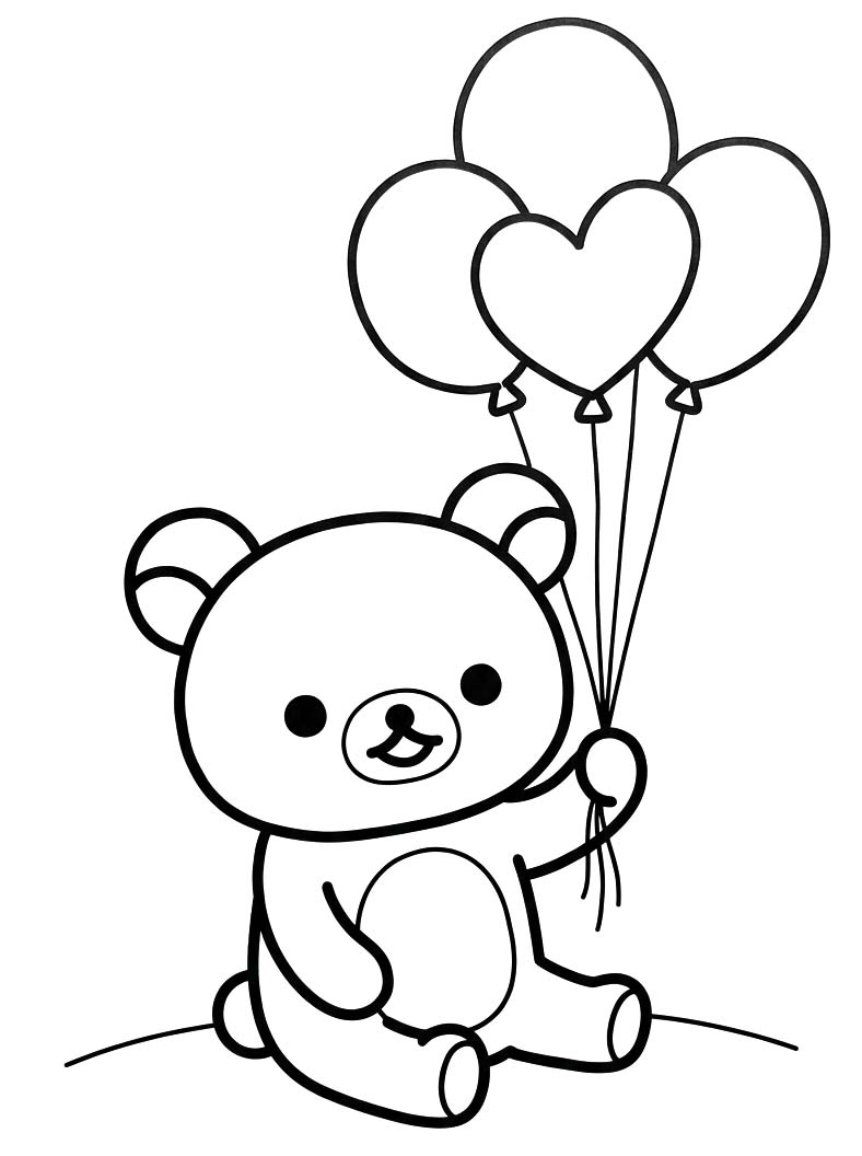 Zeichne Rilakkuma druckbare einfach