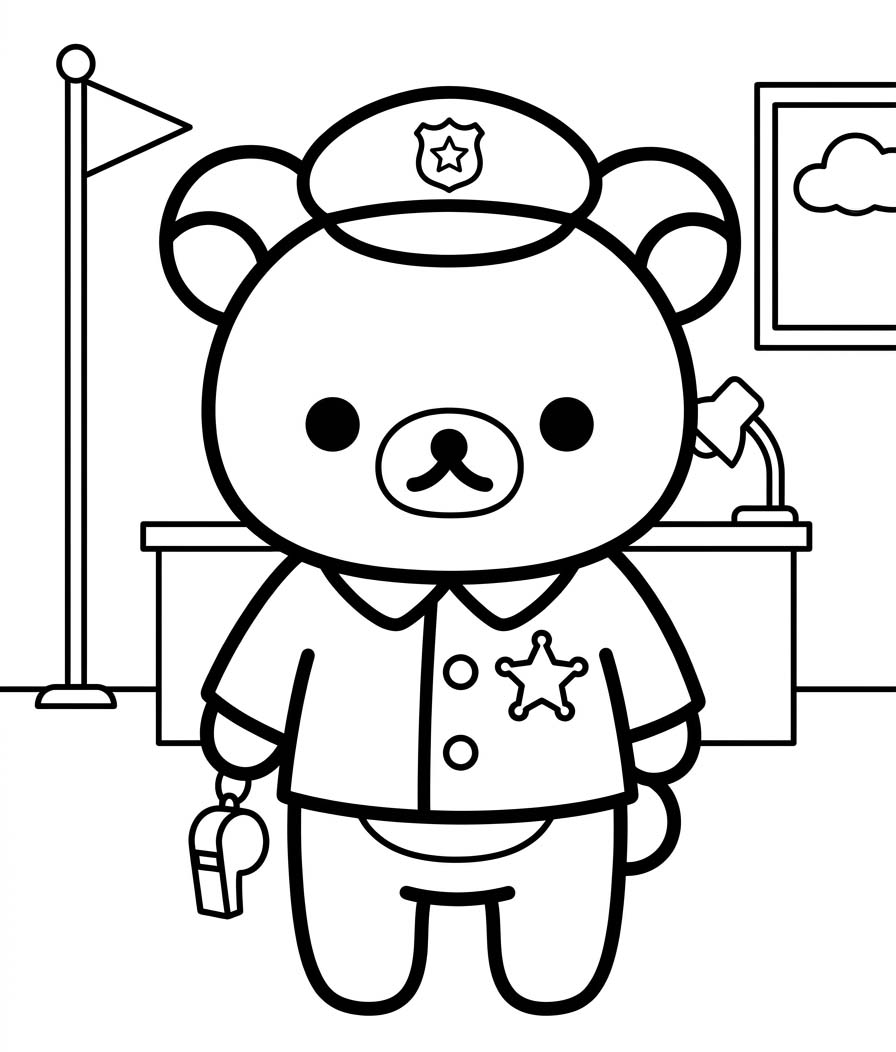 Zeichne Rilakkuma kostenlos für Kinder