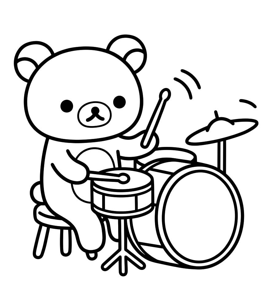 Zeichne Rilakkuma kostenlos schlicht